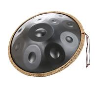 SHEUAO Handpan Drum 9/10/12 Notes,56cm 432Hz/440Hz Tambour À Main en Acier avec Un Support,des Baguettes,De l'huile d'entretien,Un Chiffon De Nettoyage,pour Divertissement Black-432Hz-12tone