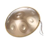 SHEUAO Handpan Drum 9/10/12 Notes,Handpan Drum 432Hz/440Hz en Ré Mineur,Comprend Une Housse,Un Support,des Baguettes,De l'huile d'entretien,pour Éducation Musicale Gold-432Hz-10tone