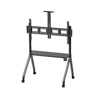 SHEUAO Support TV pour Téléviseur De 42-86pouces/55-120pouces,Support TV Mobile Noir sur roulettes pour Chambre À Coucher,Salon,Chariot TV Roulant Réglable,Peut Contenir 150kg/180kg Black-55-120in