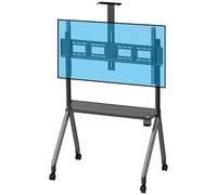 SHEUAO Support TV sur Pied: Pied TV Universel Haut 42-86 Pouces/55-120 Pouces,Support TV roulettes Chariot Meuble TV pour Ecran Pied Télévision Hauteur Réglable Charge 150kg/180kg Black-55-120in