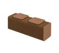 SHEUAO Tabouret Pliant en Papier avec Coussin,Sac De Rangement pour Nœuds, Épaisseur Pliée: Environ 8/10/15/20 Cm,Idéal pour La Maison,Le Bureau,Les Fêtes,Les Expositions Brown-2seats