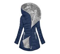 Shffuw 2024 Manteaux Femme Doudoune élégant Longue Manteau Zippé épais Chaud Parka Blouson Veste Polaire Chaud Long Fourrure Veste Chaud Hiver Avec Capuche Fourrure Grande Taille Duvet En Coton