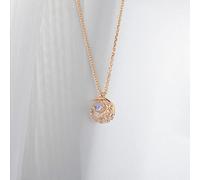 ShFhhwrl Collier Charme Moonstone Moon Star Simple Collier De Mode pour Les Femmes Fille Croissant Déclaration Collier Or