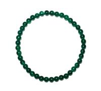 SHFJASBNUMG Bracelet émeraude de 4 mm | Perles de cristal chakra du cœur vert naturel - Bracelet de méditation en pierre précieuse pour l'abondance, l'amour et la chance | Kit d'outils de perles