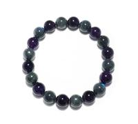 SHFJASBNUMG Bracelet en améthyste et labradorite de 10 mm avec perles assorties et cristal Charkra Reiki pour poignet de 17,8 à 20,3 cm Livré avec boîte de choix, Pierre