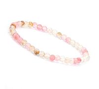 SHFJASBNUMG Mini bracelets d'énergie en pierre précieuse écrasée de 4 mm - Bracelet à breloques en pierre naturelle - Petits bracelets de couple pour femme, Pierre