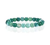 SHFJASBNUMG - Petite, moyenne, grande taille - Bracelets de perles en pierres précieuses pour femmes et hommes - Perles rondes de 8 mm, M, Pierre