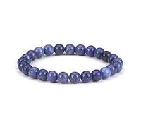 SHFJASBNUMG - Petite, moyenne, grande taille - Bracelets de perles en pierres précieuses pour femmes et hommes - Perles rondes de 8 mm, L, Pierre