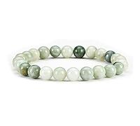 SHFJASBNUMG - Petite, moyenne, grande taille - Bracelets de perles en pierres précieuses pour femmes et hommes - Perles rondes de 8 mm, L, Pierre