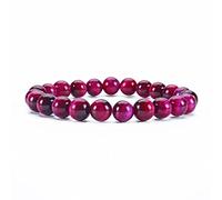 SHFJASBNUMG - Petite, moyenne, grande taille - Bracelets de perles en pierres précieuses pour femmes et hommes - Perles rondes de 8 mm, L, Pierre