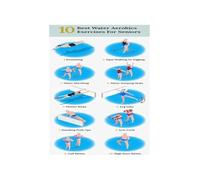 SHFTQXSLAT Aquatic Exercise Poster Senior Water Aerobics Guide Gentle Pool Workout Chart Home Bathroom Pool Room Decor Print(Unframed,08X12inch(20X30cm))