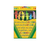 SHFTQXSLAT Modern Diversity Wall Art, “We Are A Box Of Crayons” Inspirational Poster for School, Counselor Office or HR Dept (Unframed,12x18inch(30x45cm))