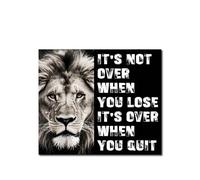 SHFTQXSLAT Motivational Poster for Students, “It’s Not Over When You Lose, It’s Over When You Quit” Inspirational Wall Art for Study Room, Classroom(Unframed,16x24inch(40x60cm))