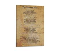 SHFTQXSLAT Nicene Creed Prayer Wall Art - Christian Kitchen Decor with Inspirational Scripture Print for Home and Office(Unframed,12x18inch(30x45cm))