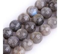 SHG store Perles en labradorite à facettes 8 mm pour fabrication de bijoux