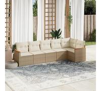 ShGaxin 3225988 Ensemble de canapés de jardin avec coussins en rotin synthétique beige