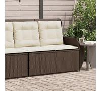 ShGaxin 368938 Fauteuil inclinable de jardin avec coussins en rotin synthétique marron