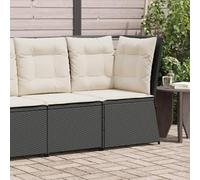 ShGaxin 368982 Canapé d'angle de jardin avec coussins en rotin synthétique noir, canapés pour patio, canapé extérieur jardin, canapé terrasse, meuble de jardin extérieur - 368982