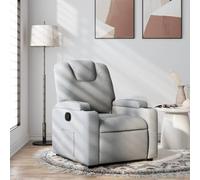 ShGaxin 372365 Fauteuil de relaxation en tissu gris clair pour regarder la télévision, le cinéma, le gaming