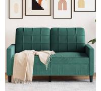 ShGaxin 4007616 Canapé 2 places en velours, vert foncé, 120 cm, canapé relaxant, pour salon, vert foncé