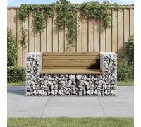 ShGaxin Banc de Jardin avec Gabion en Bois de Pin Imprégné 143 x 71 x 65,5 cm pour Terrasse, Meuble Extérieur 834379