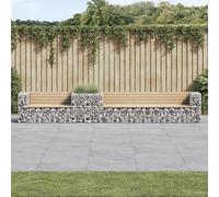 ShGaxin Banc de jardin avec panier de gabion en bois massif de pin, banc de jardin, banc de jardin extérieur, banc de jardin extérieur (SPU:3196248)