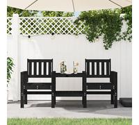 ShGaxin Banc de jardin avec table basse 2 places noir en bois massif pin, banc de jardin, banc de jardin, banc d'extérieur(SPU:825153)