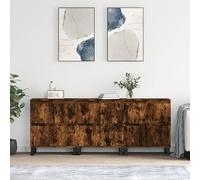ShGaxin Buffet 3 pièces en bois contreplaqué chêne fumé, buffet pour salon, buffet, entrée entrée, buffet cuisine, vitrines pour salon, meubles auxiliaires 3190210