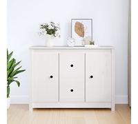 ShGaxin Buffet blanc 100 x 35 x 74 cm en bois massif de pin, Buffet, Buffet, Buffet moderne, Buffet, meuble de cuisine/salon-814565