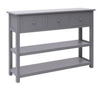 ShGaxin Buffet, buffet, meuble de salon, armoire auxiliaire, bois massif de paulownia gris, 108 x 30 x 76 cm
