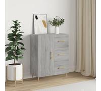 ShGaxin Buffet en bois d'ingénierie gris Sonoma 69,5 x 34 x 90 cm, meuble de salon, meuble de salle à manger, meuble auxiliaire, buffet cuisine, buffet entrée d'entrée d'entrée - 827906