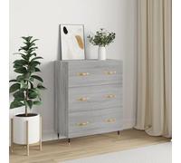 ShGaxin Buffet en bois d'ingénierie gris Sonoma 69,5 x 34 x 90 cm, meuble de salon, meuble de salle à manger, meuble d'appoint, buffet d'entrée d'entrée - 827834