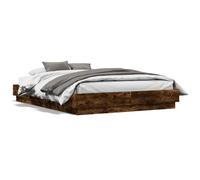 ShGaxin Cadre de lit avec lumières LED chêne fumé 120 x 190 cm, base de lit, structure de lit, cadre de lit, cadre de lit, lit juvénile, lit jeune, lit de chambre, sommier - 3209825