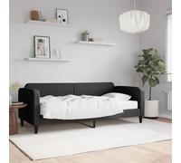 ShGaxin Canapé-lit avec matelas en tissu noir, 80 x 200 cm, structure de lit, canapés de salon, canapé de détente, sommier de lit, cadre de lit, sommier - 3196795