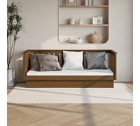 ShGaxin Canapé-lit en bois massif de pin marron miel 90 x 190 cm, structure de lit, canapés de salon, canapé-lit, sommier 821582