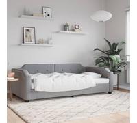 ShGaxin Canapé-lit en tissu gris clair 90 x 190 cm, structure de lit, canapés de salon, canapé de détente, sommier de lit, cadre de lit, sommier 354215