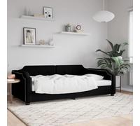 ShGaxin Canapé-lit en tissu noir 80 x 200 cm, structure de lit, canapés de salon, canapé de relaxation, sommier 354202