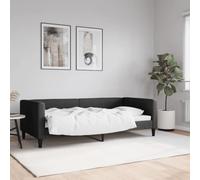 ShGaxin Canapé-lit en tissu noir 90 x 190 cm, structure de lit, canapés de salon, canapé de relaxation, sommier 353995
