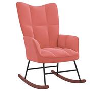 ShGaxin Chaise à bascule rose en velours,Chaise à bascule,Chaises à bascule pour salon,Chaise à bascule d'intérieur-328143
