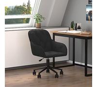 ShGaxin Chaise de bureau pivotante en velours noir, chaise ergonomique, chaise d'ordinateur, chaise de bureau - 344873