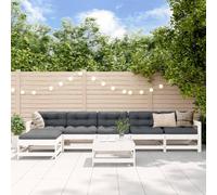 ShGaxin Chill out 3186418 Ensemble de meubles de jardin 7 pièces en bois massif de pin blanc