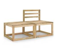 ShGaxin Ensemble de meubles de jardin 2 pièces - Ensemble de meubles d'extérieur pour jardin, terrasse extérieure, canapé de jardin, terrasse, bois de pin imprégné vert