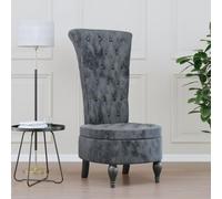 ShGaxin Fauteuil à dossier haut avec boutons velours gris foncé, fauteuils de cinéma, fauteuils de salon, fauteuil tantra sexuel, fauteuil TV, fauteuil d'allaitement