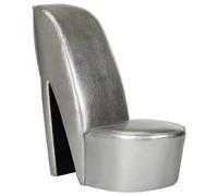 ShGaxin Fauteuil en forme de chaussure avec talon gris simili cuir, fauteuil de relaxation, fauteuil de salon, fauteuil de chambre à coucher (SPU: 248649)