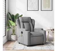 ShGaxin Fauteuil inclinable de massage en tissu gris clair, fauteuils de cinéma, fauteuils de salon, fauteuil tantra sexuel, fauteuil TV, fauteuil d'allaitement - 372415