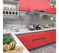 ShGaxin Film autocollant pour meubles en PVC Rouge 500 x 90 cm