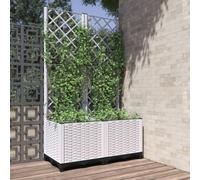 ShGaxin Jardinière avec treillis PP blanc 80 x 40 x 136 cm, pots de fleurs, jardinières extérieures, raised bed, jardinière balcon, pots Balcon - 153282