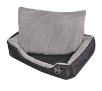 ShGaxin Lit pour chien avec coussin rembourré Taille L Noir Lit pour chien et chat