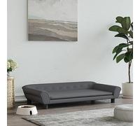 ShGaxin Lit pour chien en velours gris foncé 100 x 50 x 21 cm, matelas pour chien et chat