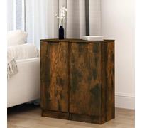 ShGaxin Lot de 2 buffets, meuble de salon, buffet, meuble d'entrée, meuble d'appoint, meuble de salon, armoire de salon, contreplaqué chêne fumé 30 x 30 x 70 cm